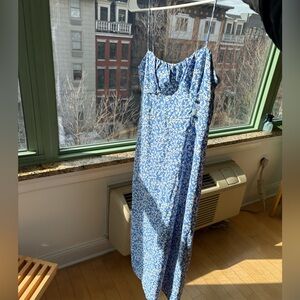 Zara blue corset floral dress